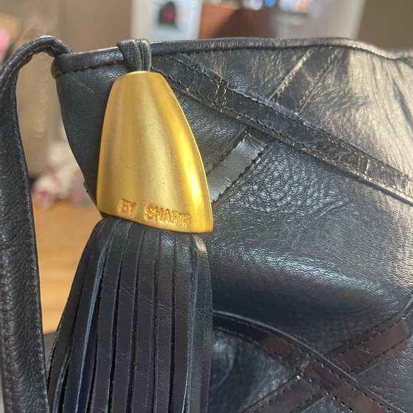 Sharif Vintage Navy Blue Crossbody Bag with a Tassel - Picture 3 of 12